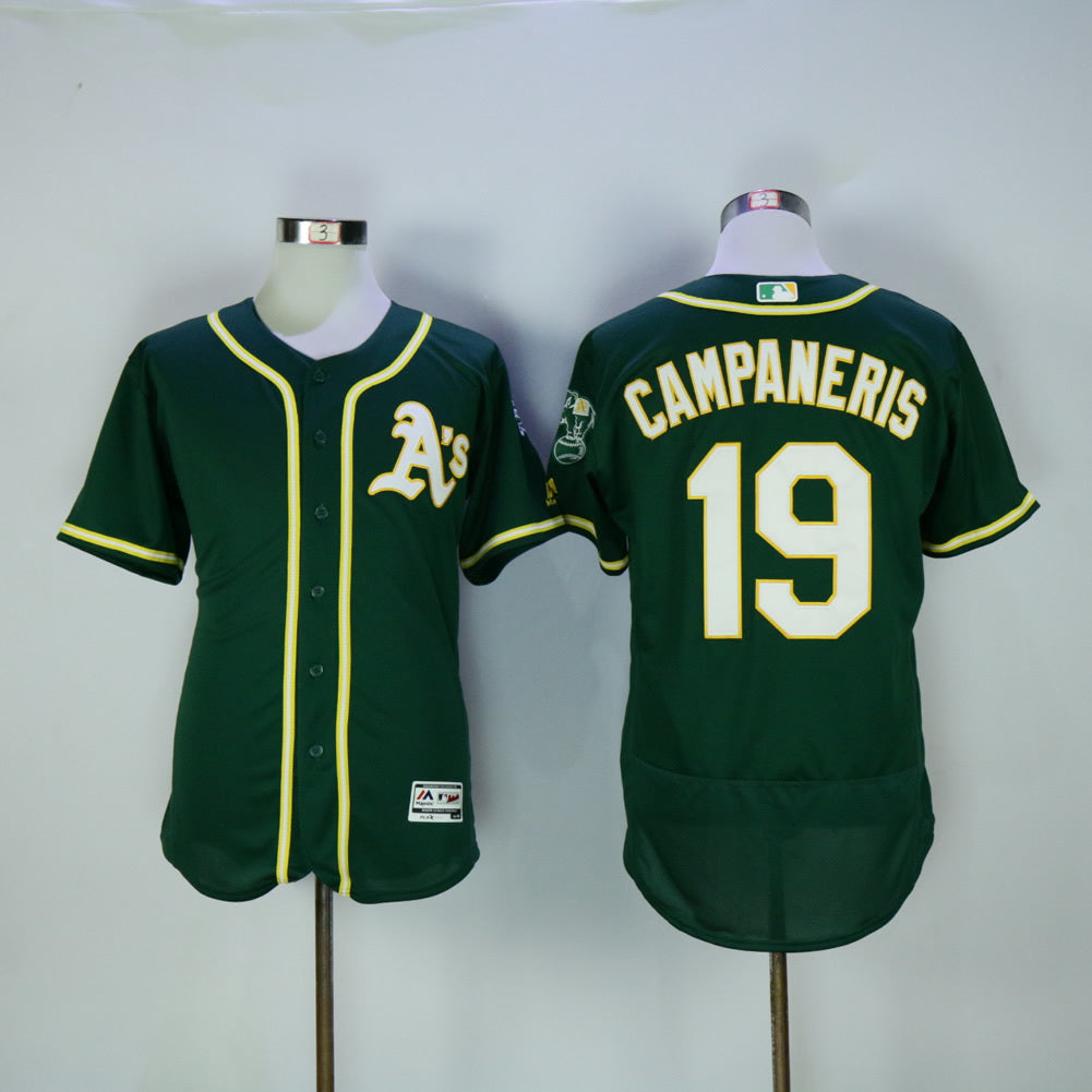 Oakland Athletics #19 Bert Campaneris Athletics 19 Green New Elite Edition Style 1