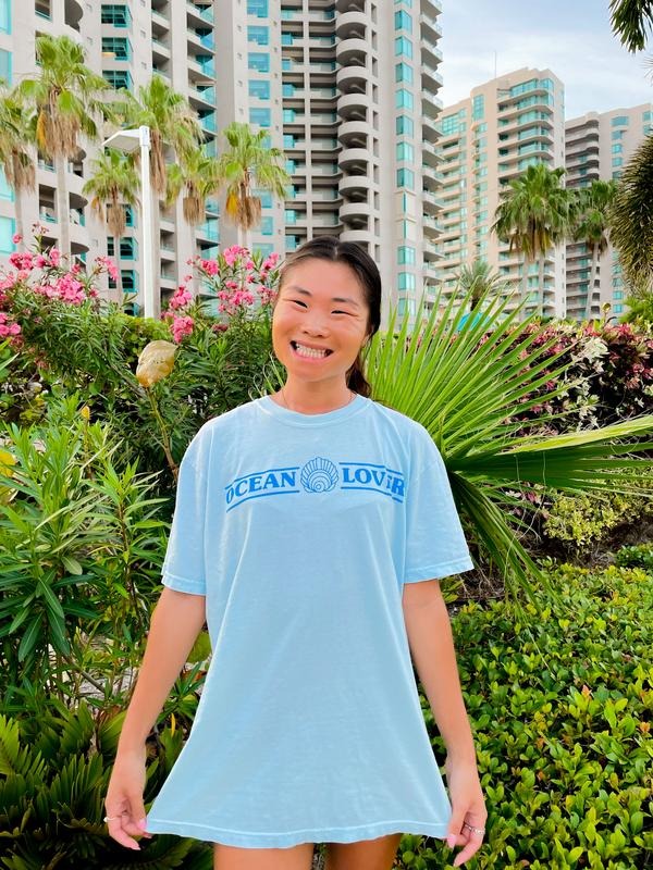 Ocean Lover Shirt, Summer Vacation Shirt, Beachy Tshirt, Trendy Shirt, Preppy Clothes, Oversized Tee, Indie Retro, Beach Aesthetic Shirt Casual Oversized Cotton Shirt for the Beach Comfort Fabric