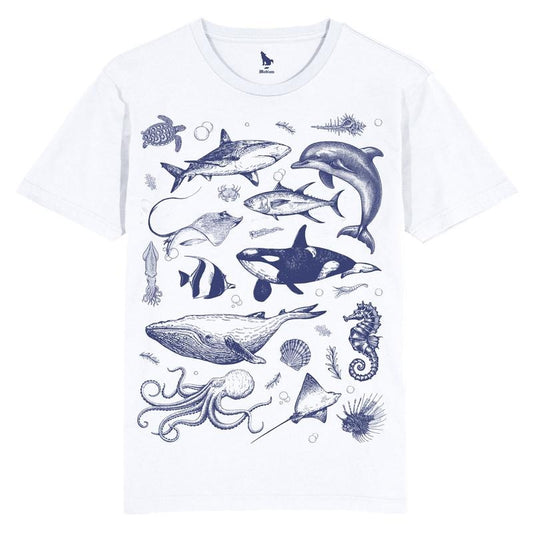 Ocean Nature T Shirt Vintage 90s Tattoo Sea Animal Tshirt Retro Ocean Whale Orca Turtle Dolphin Unisex Tee Shirt Tee Fun Gift  T-shirt, sweater and Hoodie