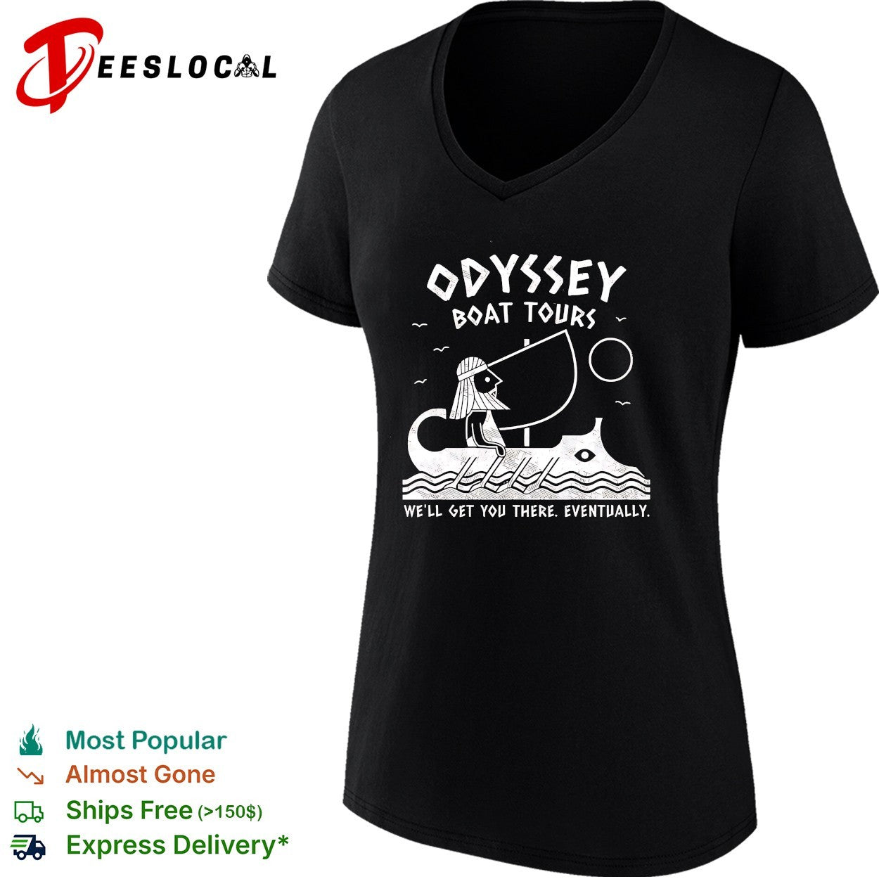 Odyssey Boat Tours we’ll get you there eventually shirt