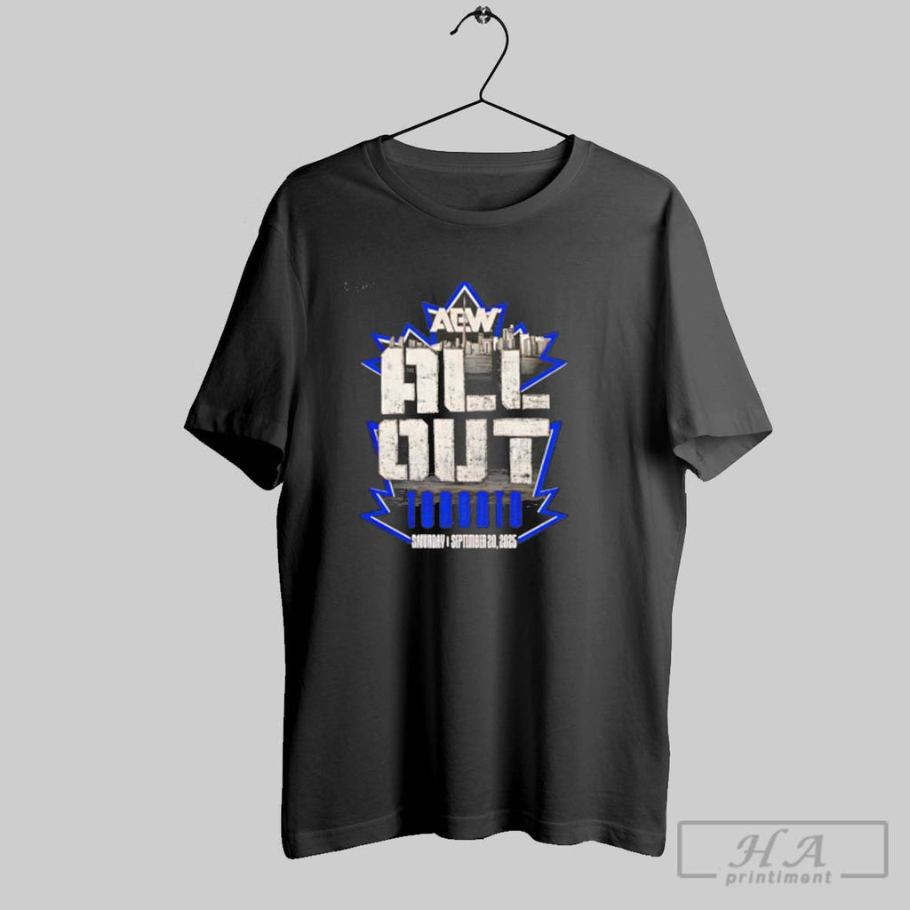 Official Aew All Out 2025 Event Toronto City Skyline