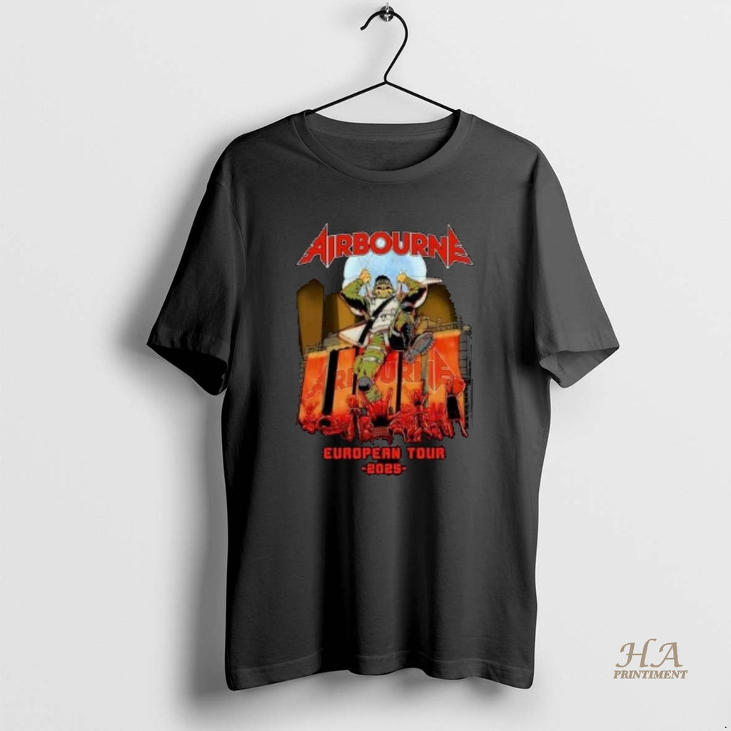 Official Airbourne Scorch Incoming Summer Tour 25 Circle Black