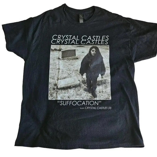 Official Alice Glass Crystal Castles Medium Tour Streetwear T-Shirt Cotton Fabric