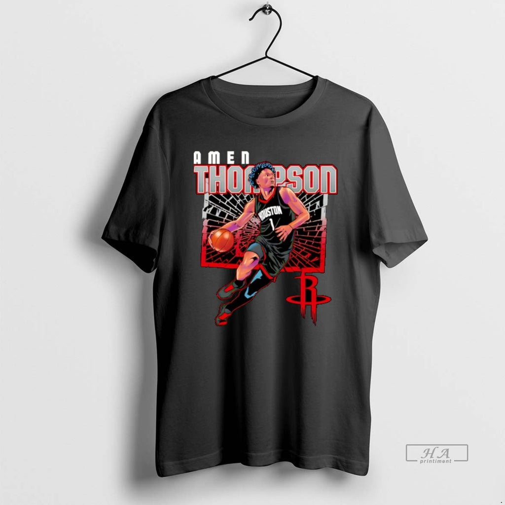 Official Amen Thompson Houston Rockets Shattered Christmas