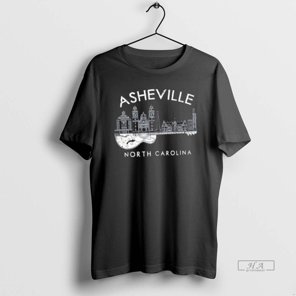 Official Asheville Souvenir North Carolina Lover Music Guitar