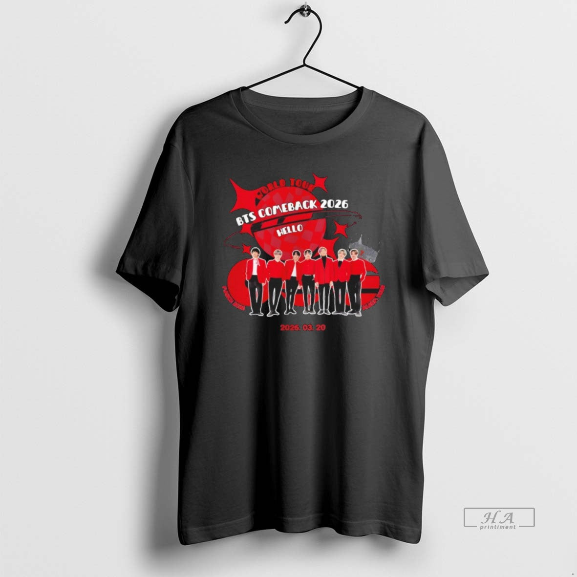 Official Bts Comeback 2026 Hello K Pop World Tour T-Shirts, Hoodie, Sweatshirt | WearSparks.com