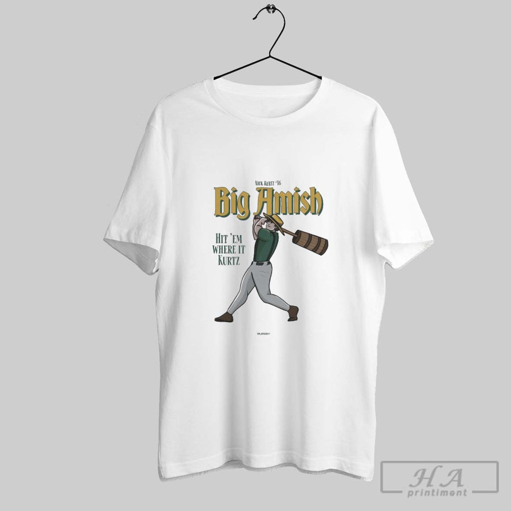 Official Big Amish Nick Kurtz Hit Em Where It Kurtz Athletics Mlb Painting
