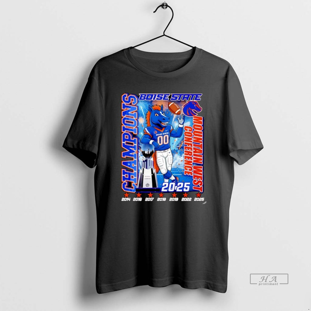Official Boise State Football 2025 Mountain West Conference Champions 7 Time Christmas