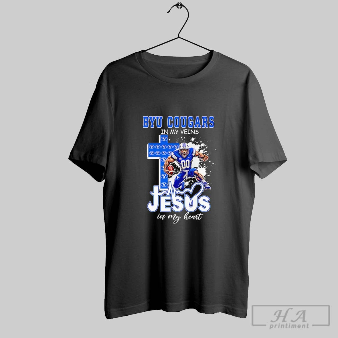Official Byu Cougars In My Veins Jesus In My Heart Mascot