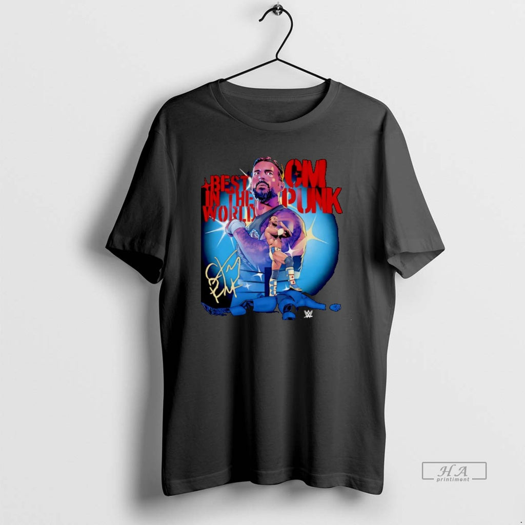 Official Cm Punk Stencil Best In The World Christmas