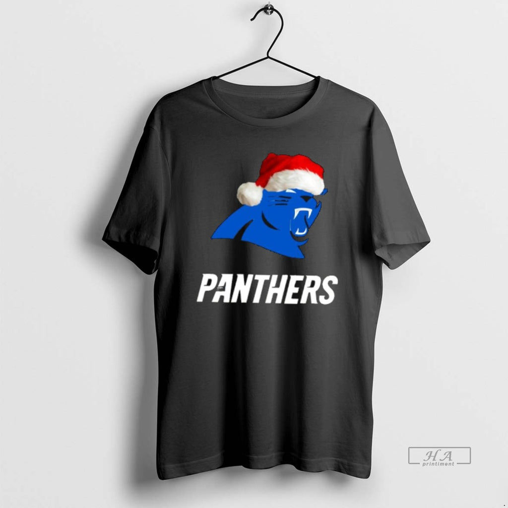 Official Carolina Panthers 2025 Santa Hat Logo Football Christmas
