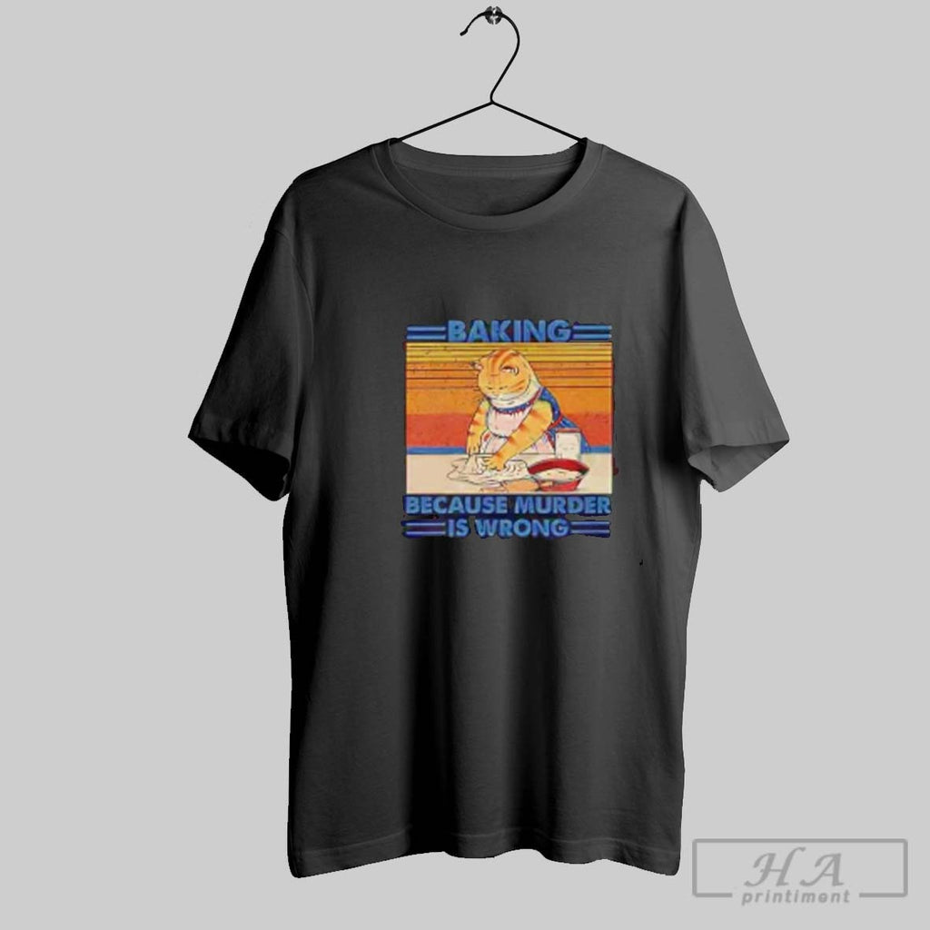 Official Cat Baking Because Murder Is Wrong Vintage