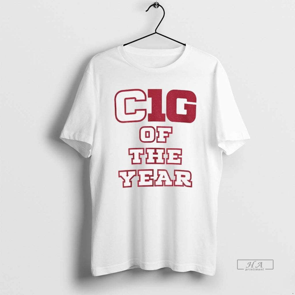 Official Cignetti Coach Of The Year 2025 Indiana Football Cig Ten Logo