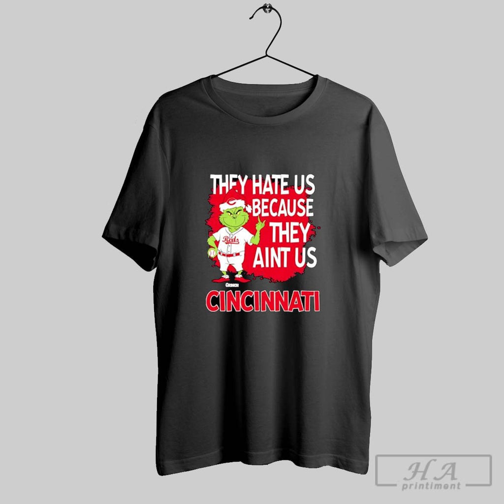 Official Cincinnati Reds Grinch Christmas They Hate Us Aint Us