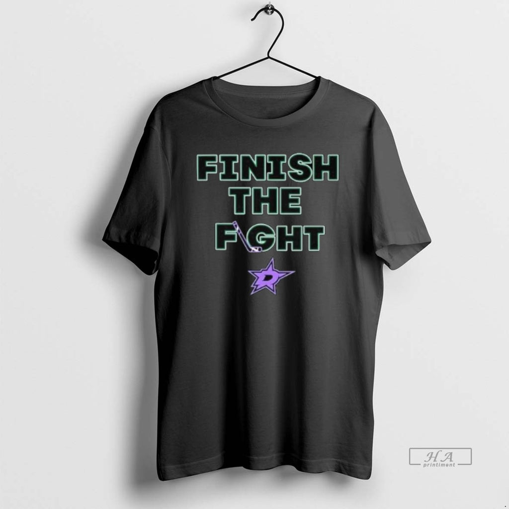 Official Dallas Stars Hockey Finish The Fight Long Sleve