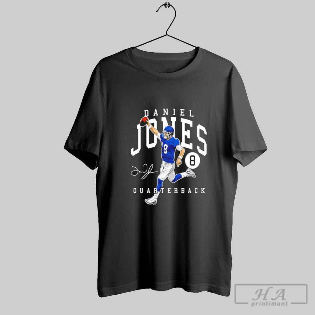 Official Daniel Jones Football Player Quaterback Number 8 Signature Graphic