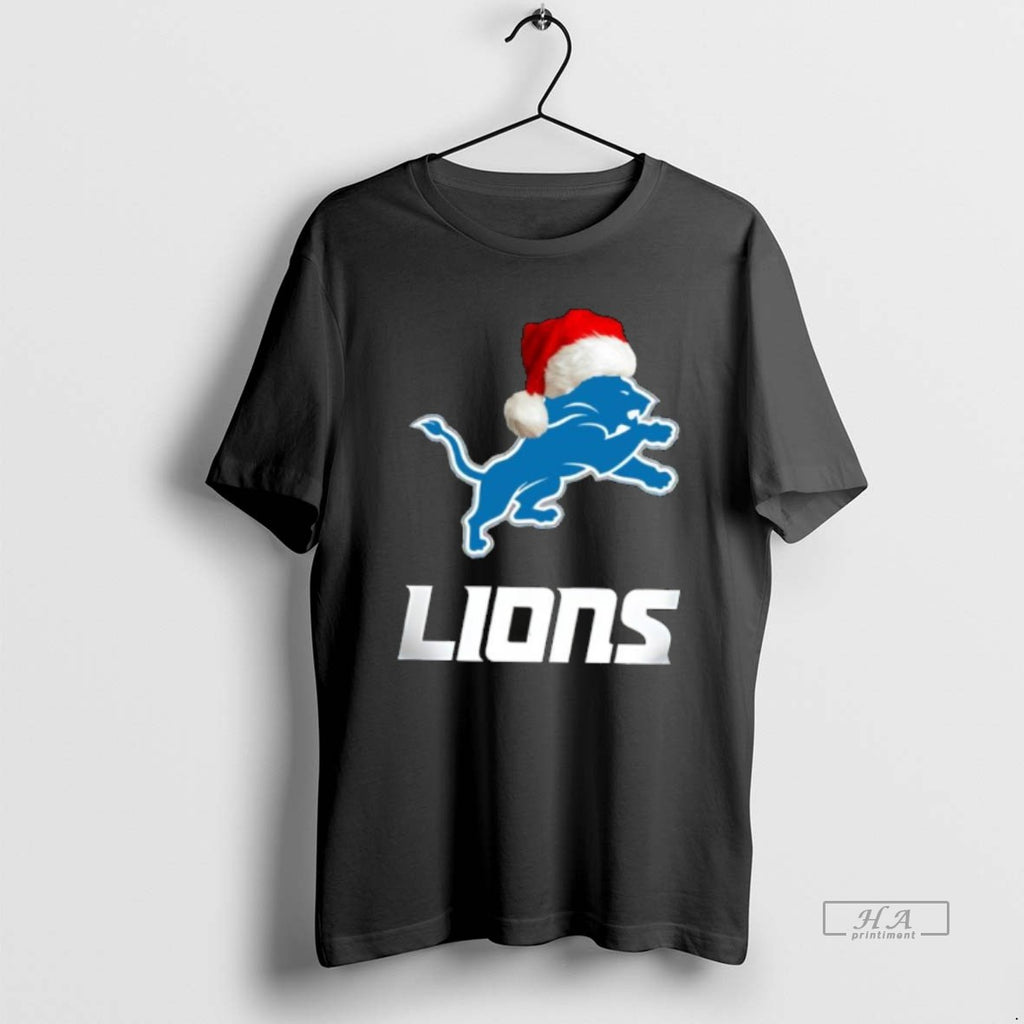 Official Detroit Lions 2025 Santa Hat Logo Football Christmas