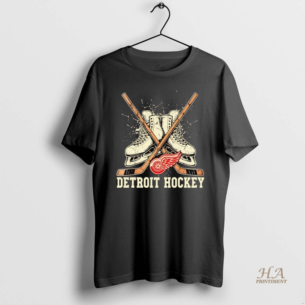 Official Detroit Red Wings Skates And Hockey Sticks