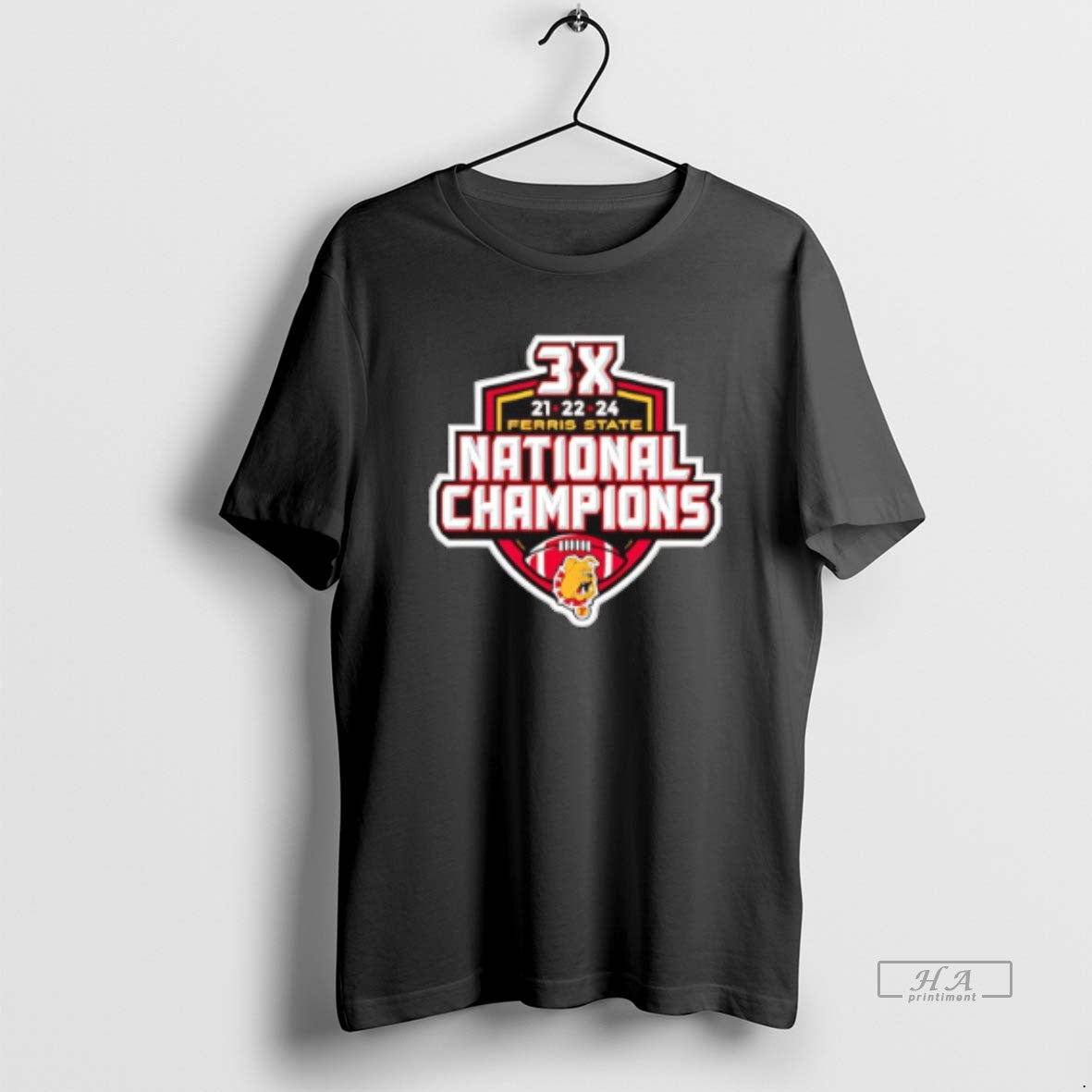 Official Ferris State Bulldogs 2025 National Champions 3x 21 22 24