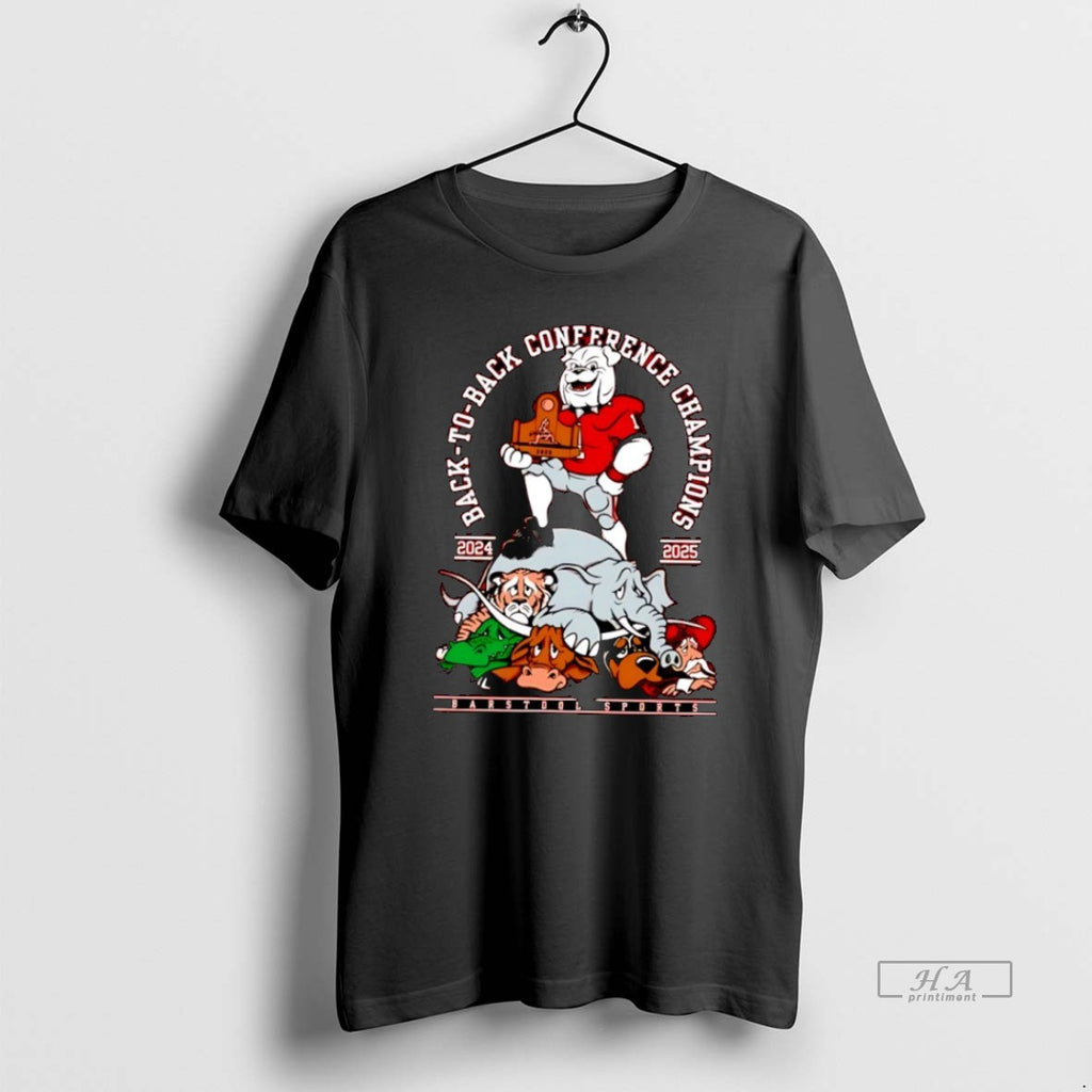 Official Georgia Bulldogs 2024 2025 Back To Back Conference Champions Mascot