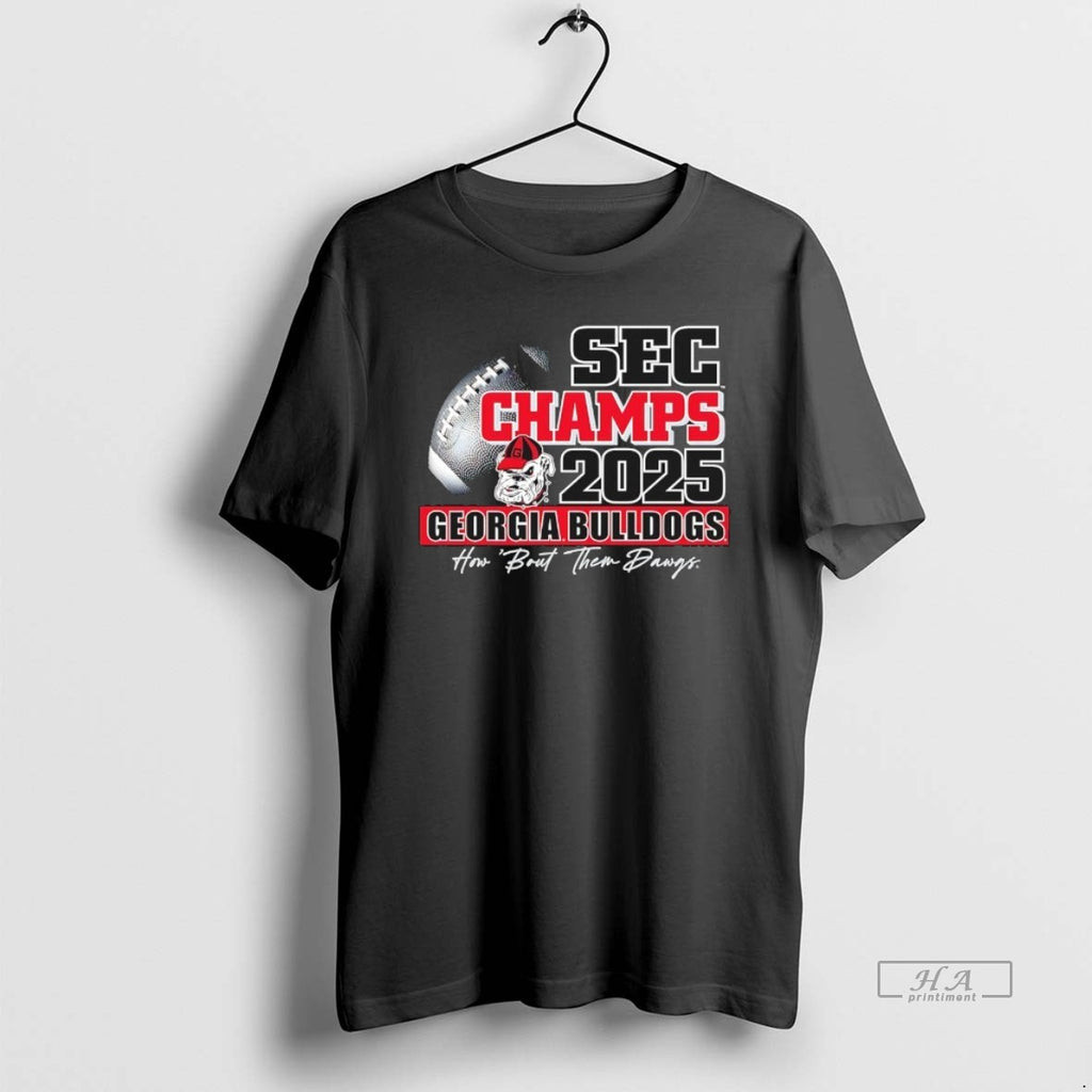 Official Georgia Bulldogs 2025 Sec Champs How Bout Them Dawgs Logo