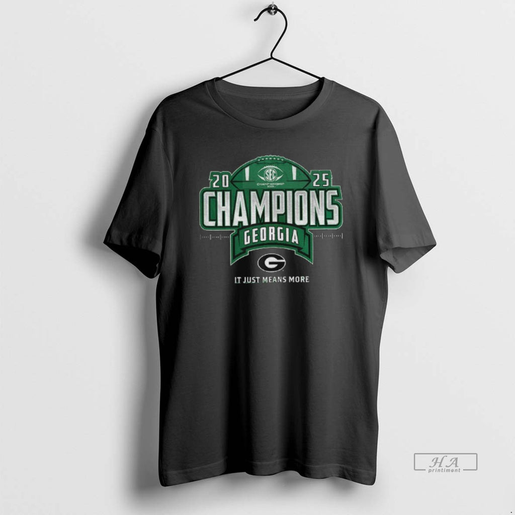 Official Georgia Bulldogs Sec Champs 2025 Football Locker Room Green