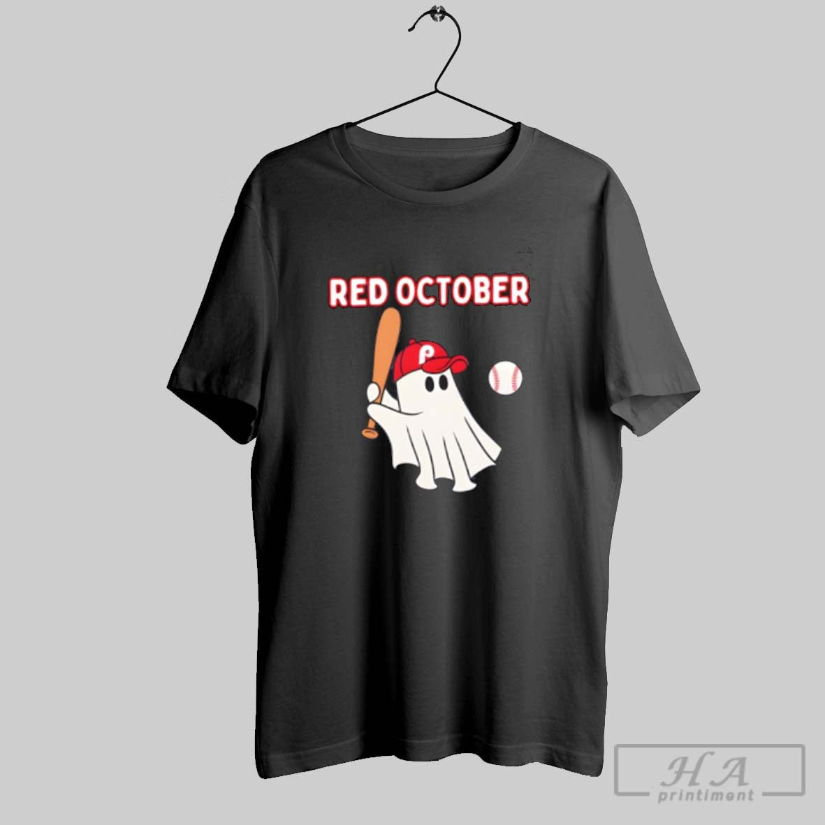 Official Ghost Baseball Red October Philadelphia Phillies Mlb Baseball Champions