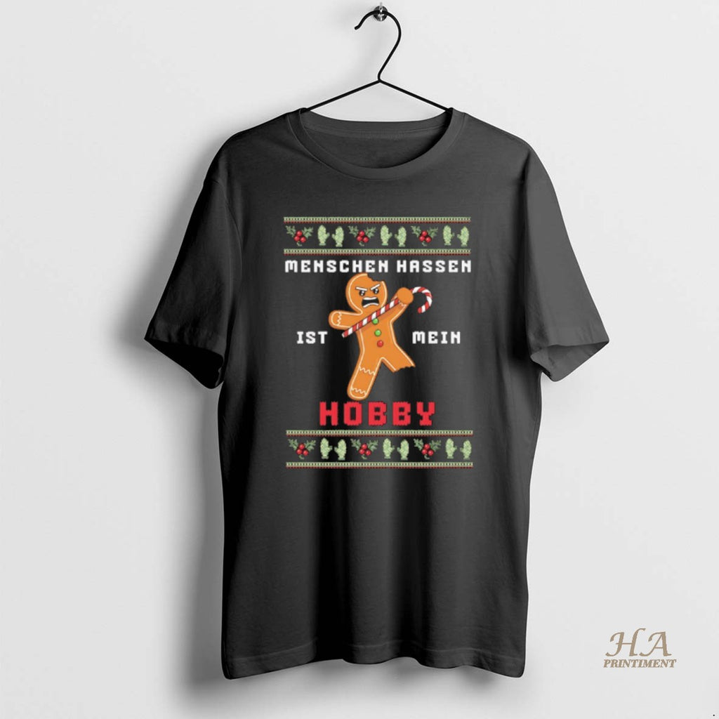 Official Gingerbread Monster Menschen Hassen Ist Mein Hobby Christmas Ugly Sweat