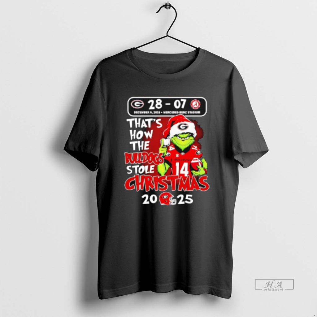 Official Grinch Georgia Bulldogs Champions That How The Bulldogs Stole Christmas 2025 28 7