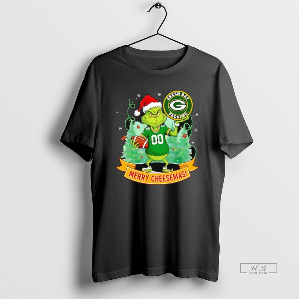 Official Grinch Green Bay Packers Merry Cheesemas
