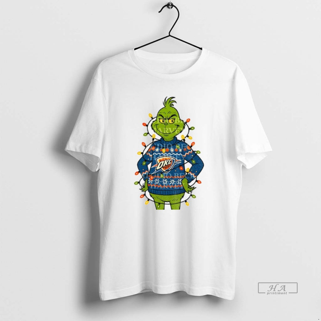Official Grinch Oklahoma City Thunder Nba Basketball Christmas In Oklahoma