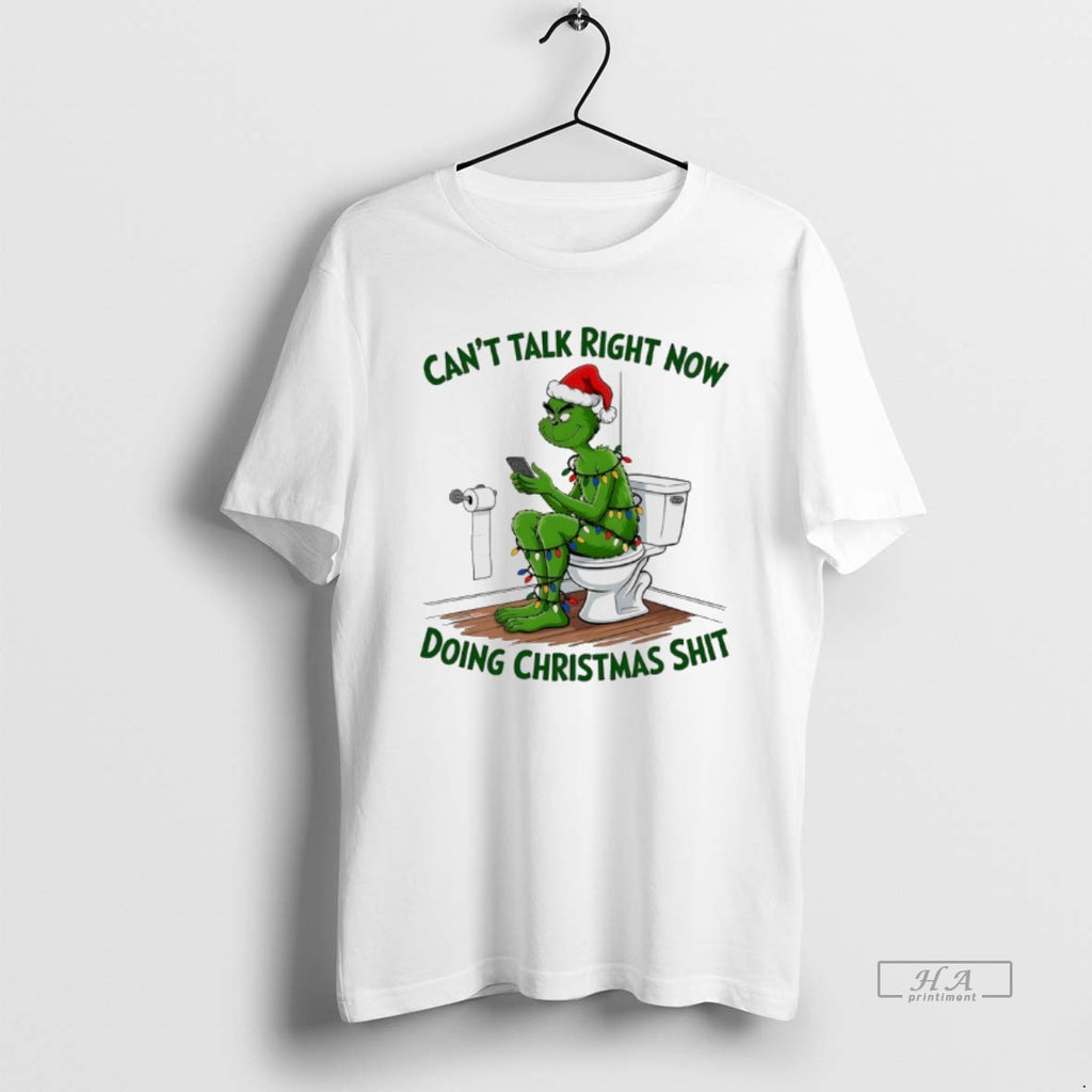 Official Grinch On Toilet Cant Talk Right Now Doing Christmas Shit