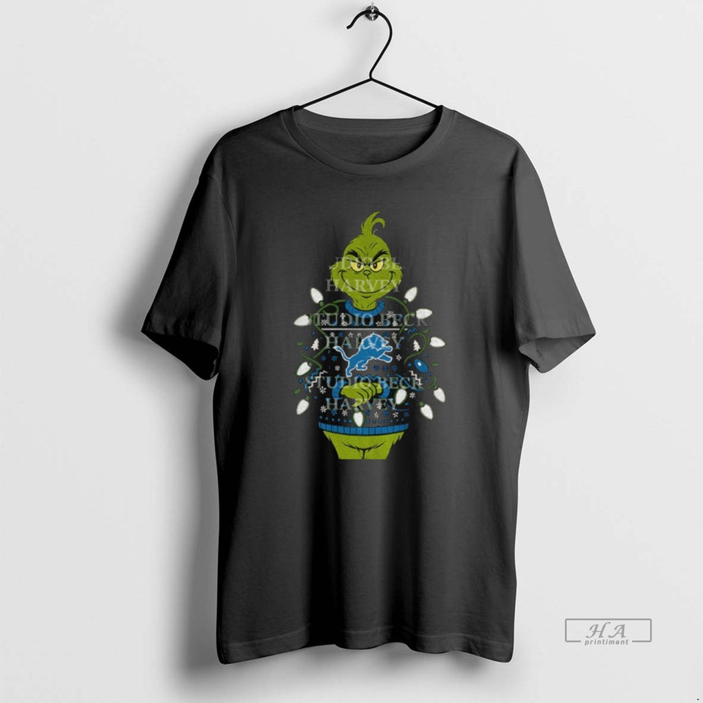Official Grinch Santa Detroit Lions Football Christmas 2025
