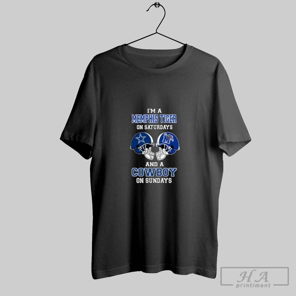 Official Im A Memphis Tigers On Saturdays And A Dallas Cowboys On Sundays Helmet 2025