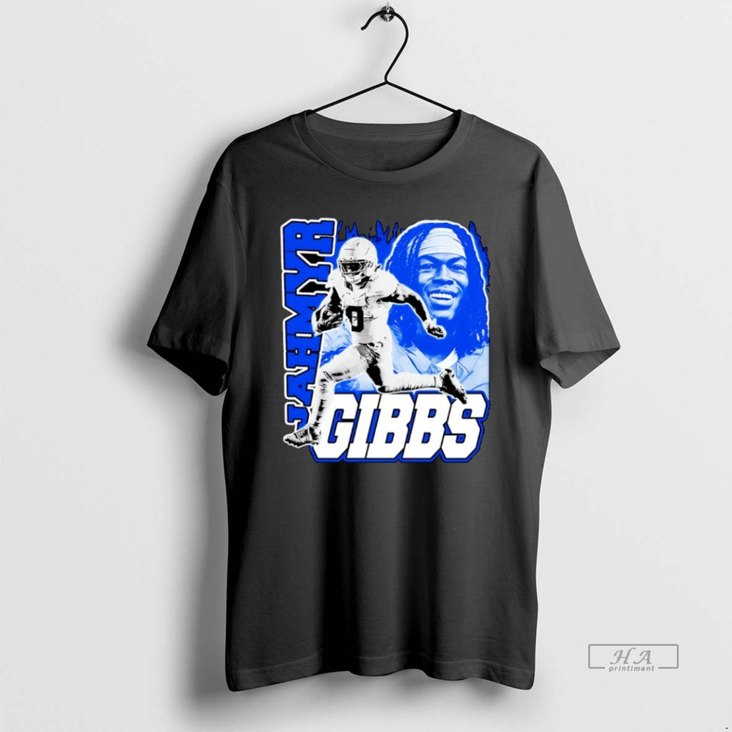 Official Jahmyr Gibbs Detroit Lions Football Graphic