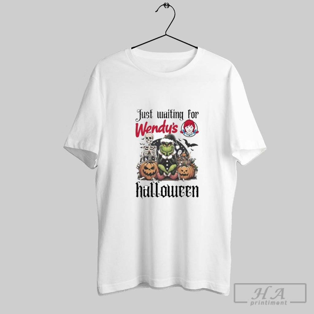 Official Just Waiting For Wendys Santa Grinch Halloween 2025 Shirt