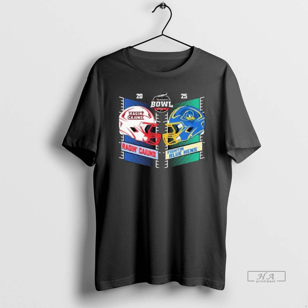 Official Louisiana Ragin Cajuns Vs Delaware Blue Hens 2025 68 Ventures Bowl Ventures Bowl Head