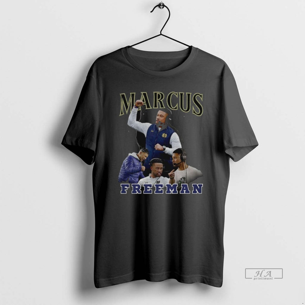 Official Marcus Freeman Notre Dame Fighting Irish Football Graphic Vintage