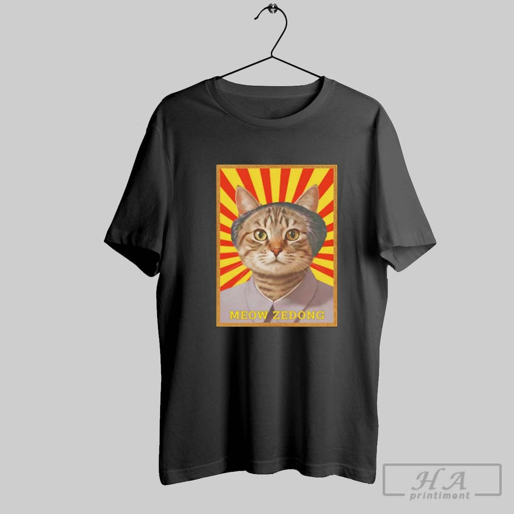 Official Meow Zedong Parody Retro Graphic