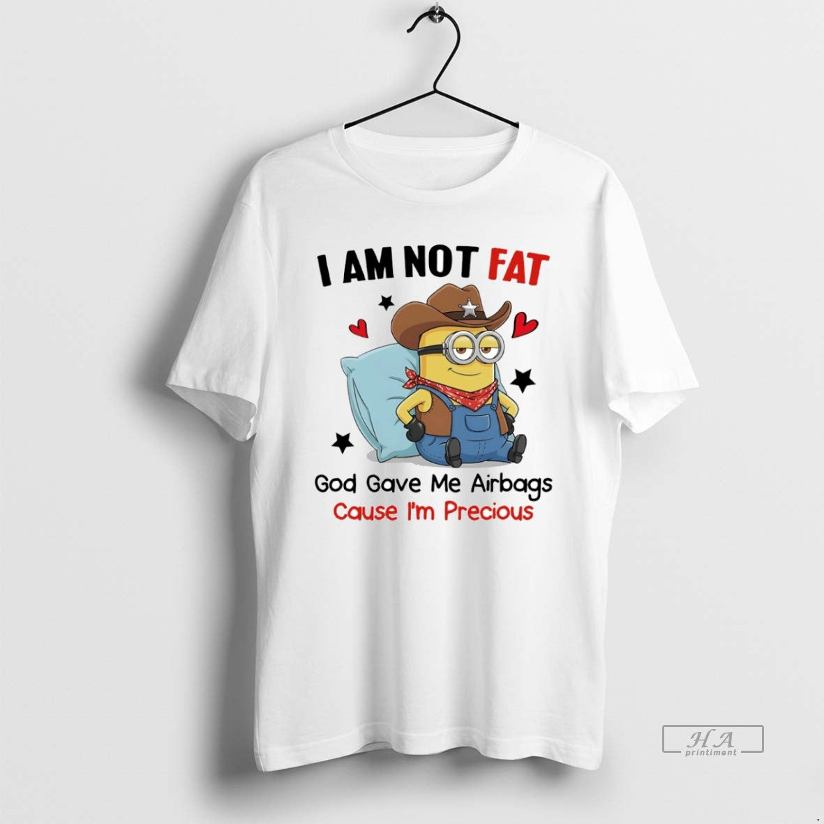 Official Minion I Am Not Fat God Gave Me Airbags Cause Im Precious Circle T-Shirts, Hoodie, Sweatshirt | WearSparks.com