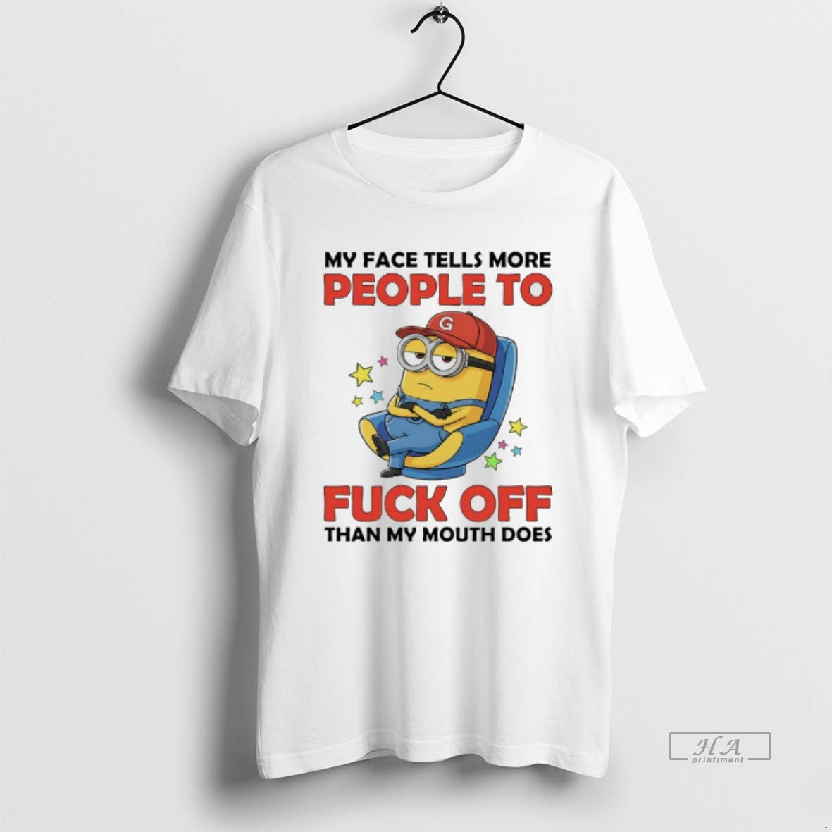 Official Minions My Face Tells More People To Fuck Off Than My Mouth Does T-Shirts, Hoodie, Sweatshirt | WearSparks.com