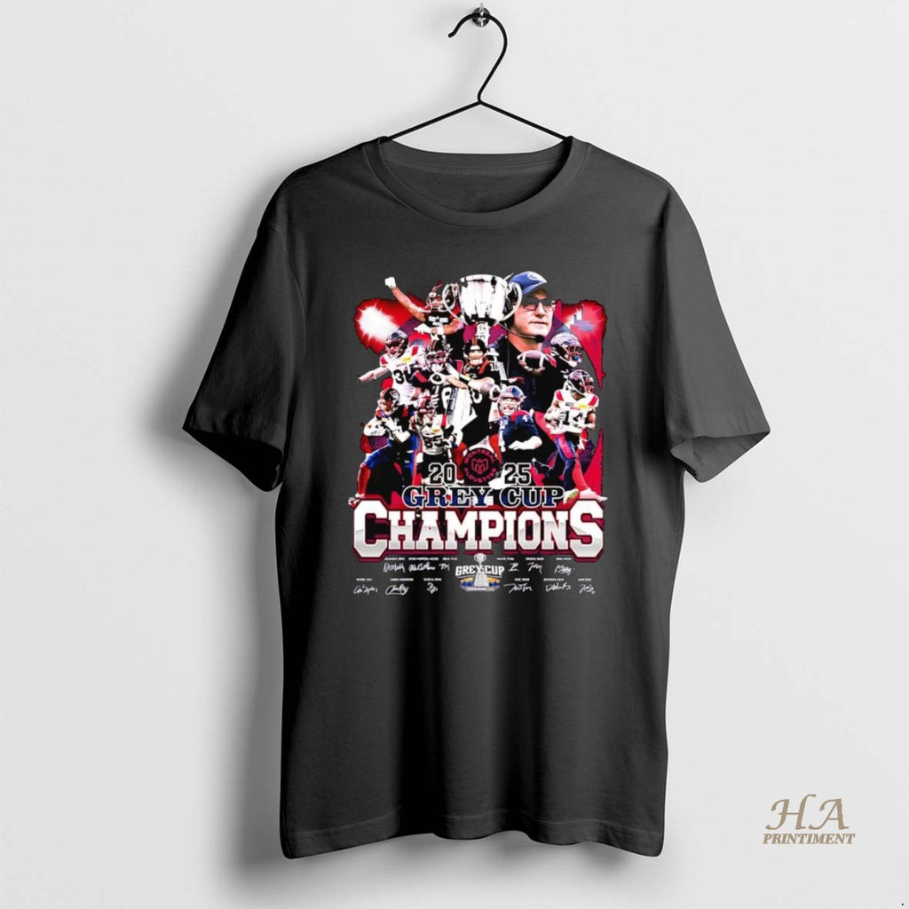 Official Montreal Alouettes 2025 Grey Cup Champions Team Players