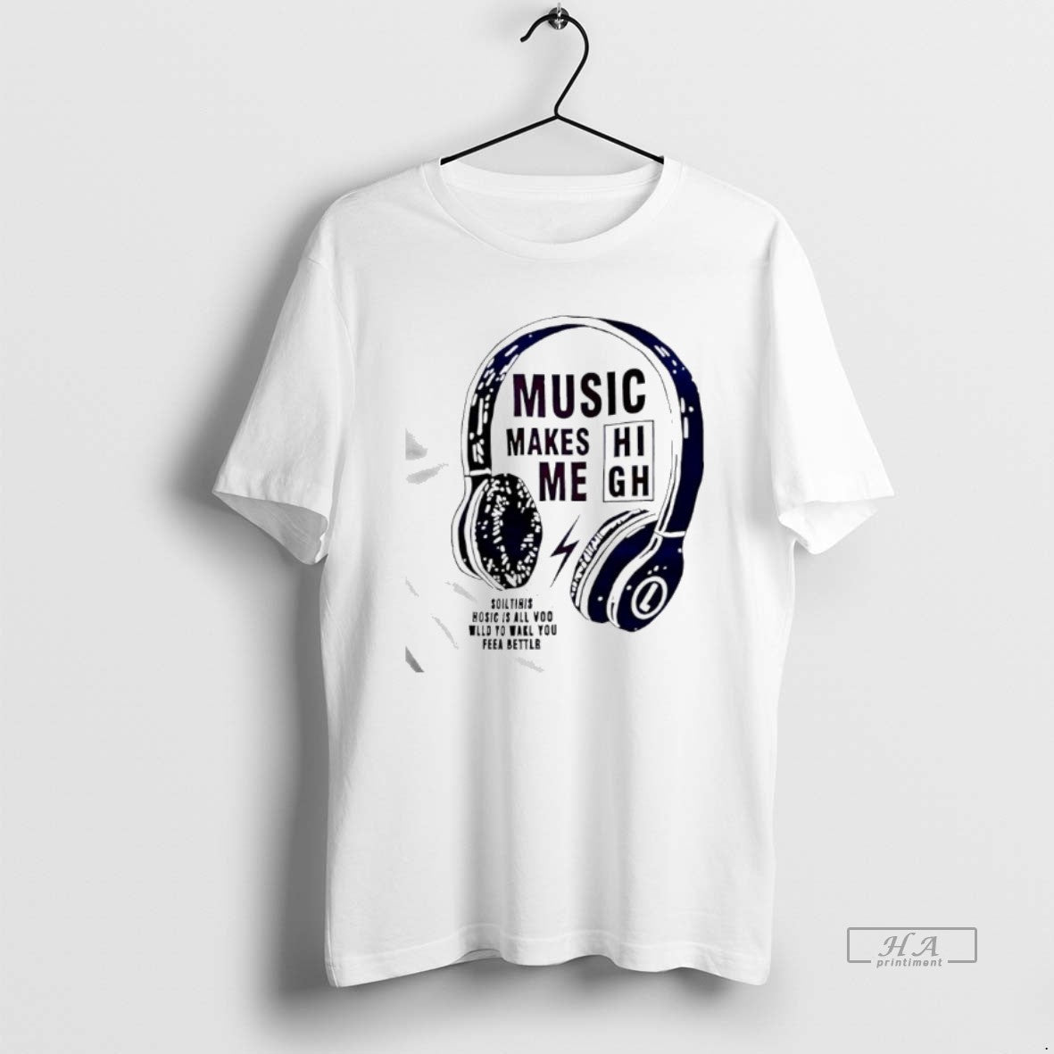 Official Music Makes Me High Slogan Graphic T-Shirts, Hoodie, Sweatshirt | WearSparks.com