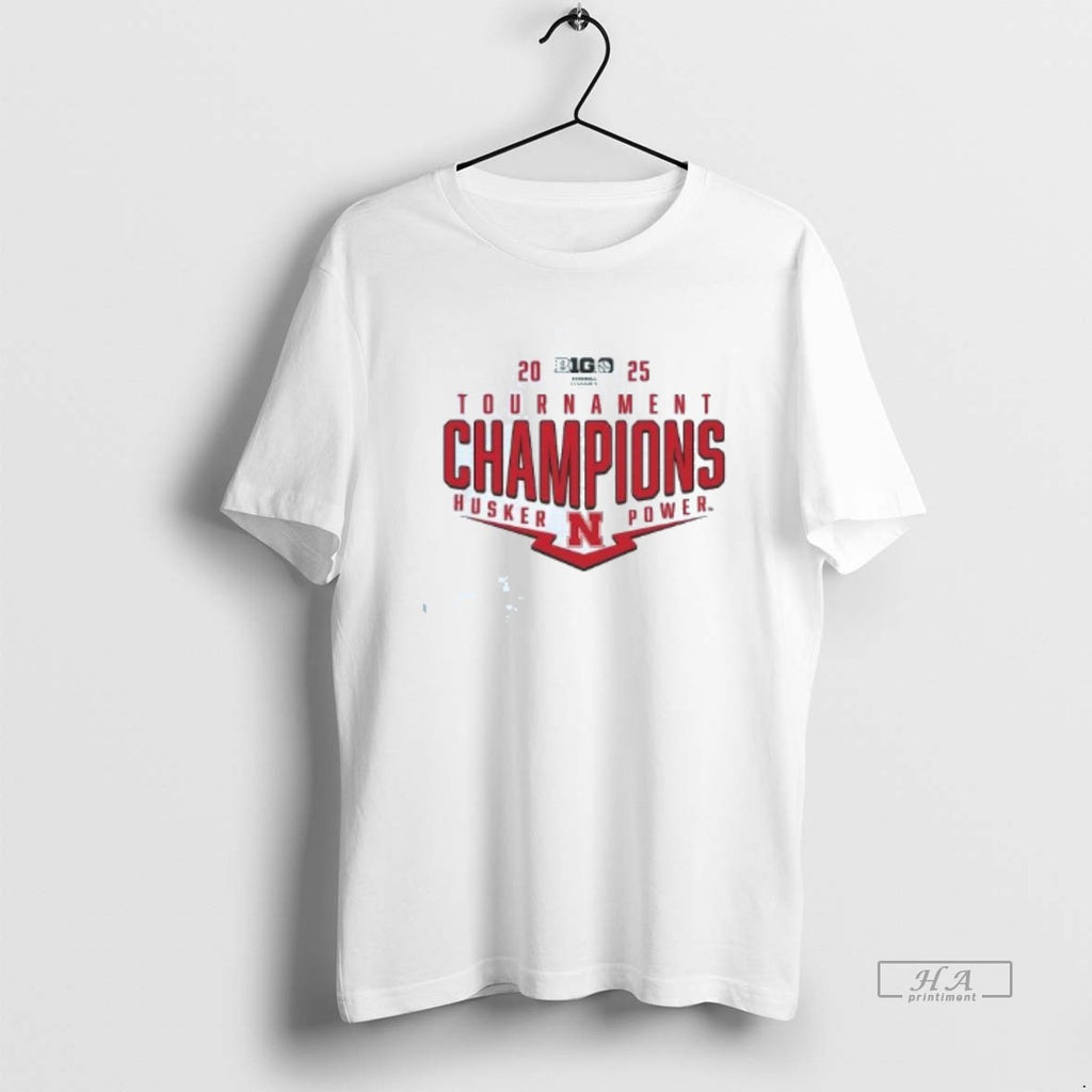 Official Nebraska Huskers 2025 Big Ten Tournament Champions Husker Power
