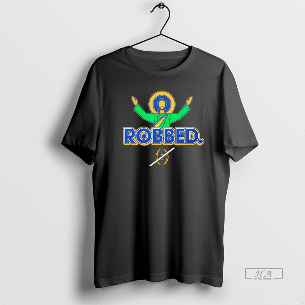 Official Notre Dame Fighting Irish Robbed No Cfp Jesus Christmas