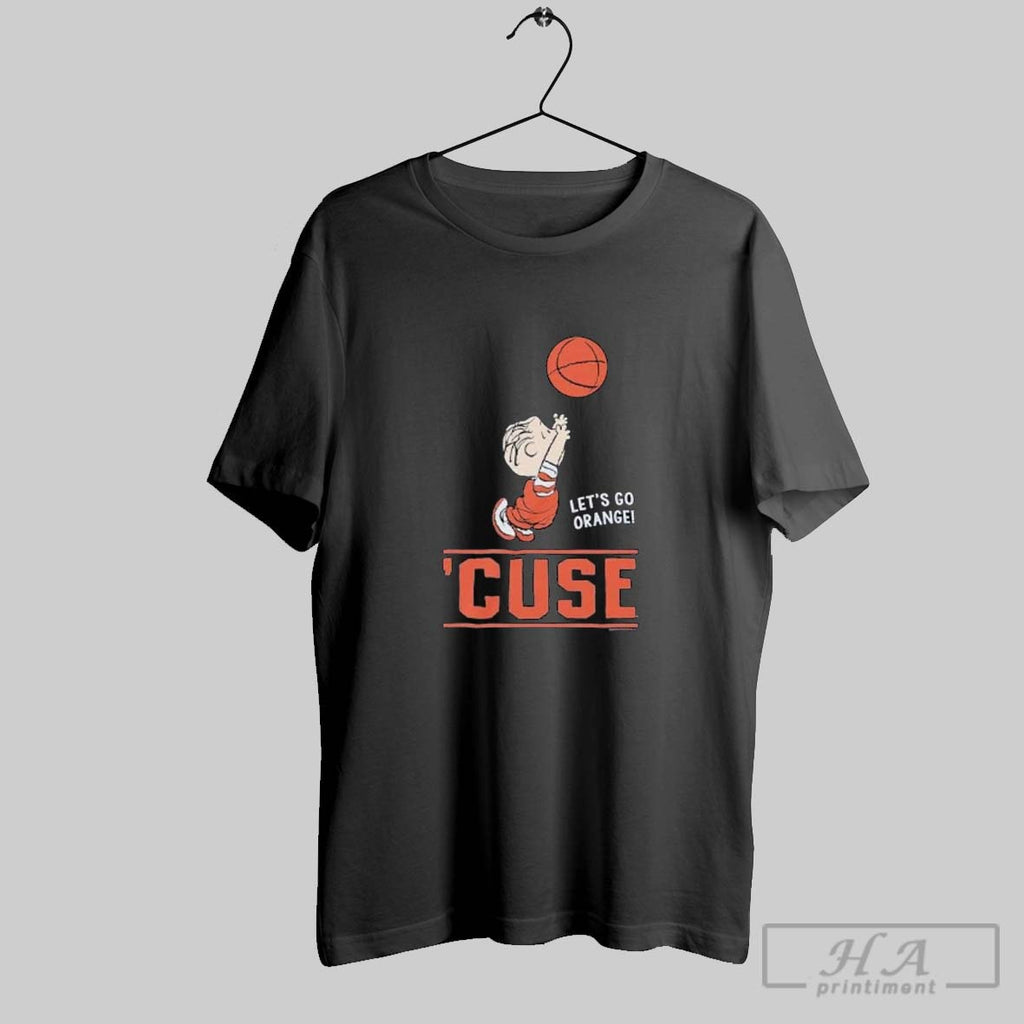 Official Official Peanuts X Syracuse Basketball Lets Go Orange Shirts