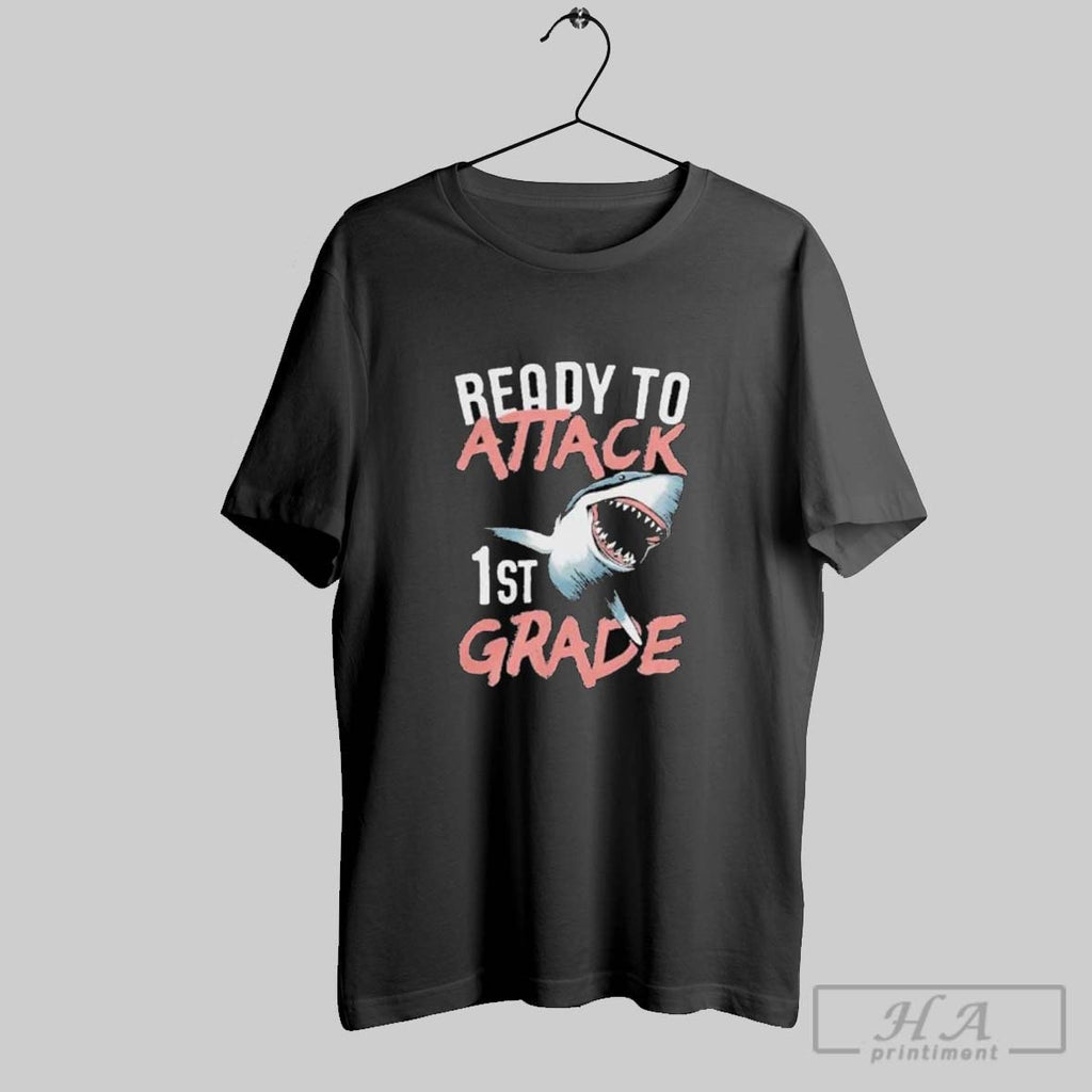 Official Official Ready To Attack 1st Grade Shark Shirts