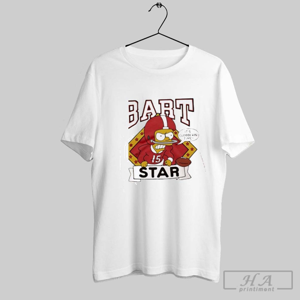 Official Official The Simpsons Bart Star Its Clobberin Time Shirts
