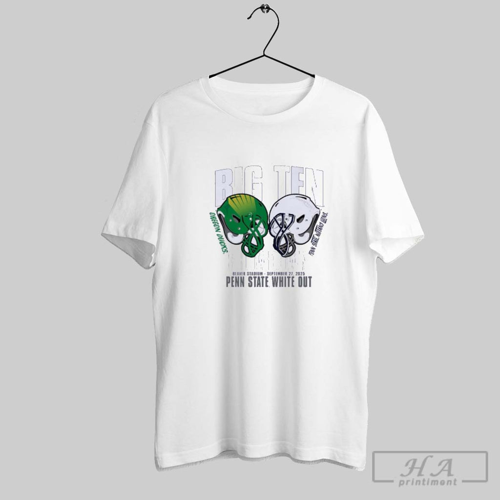 Official Penn State Vs Oregon 2025 Big Ten Showdown T Shirt