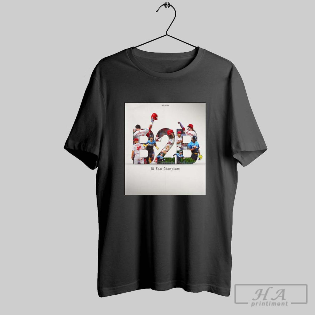 Official Philadelphia Phillies B2b Back To Back 2025 Nl East Division Champs Graphic